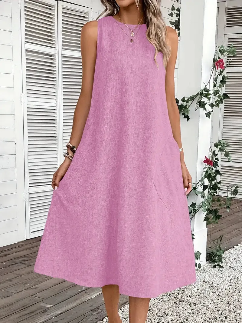 Lorena™| Sleeveless Midi Dress