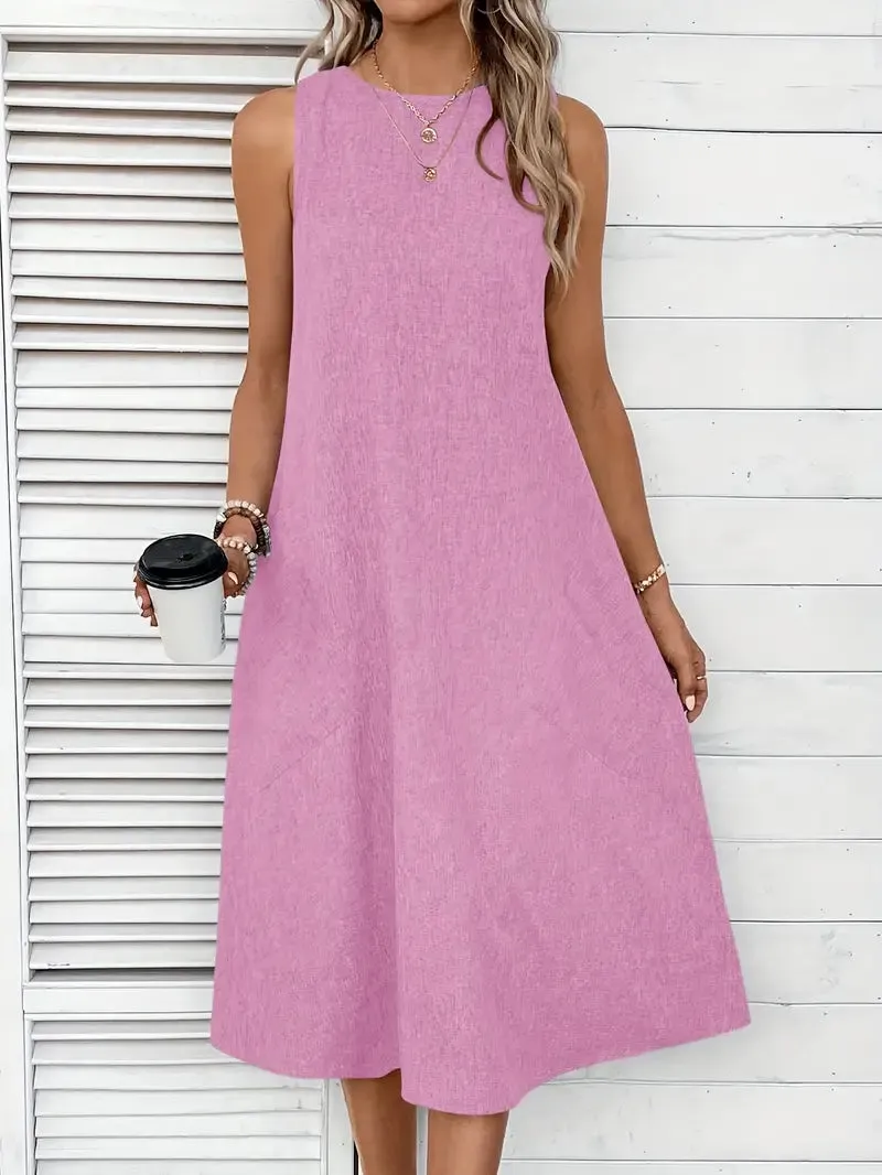 Lorena™| Sleeveless Midi Dress
