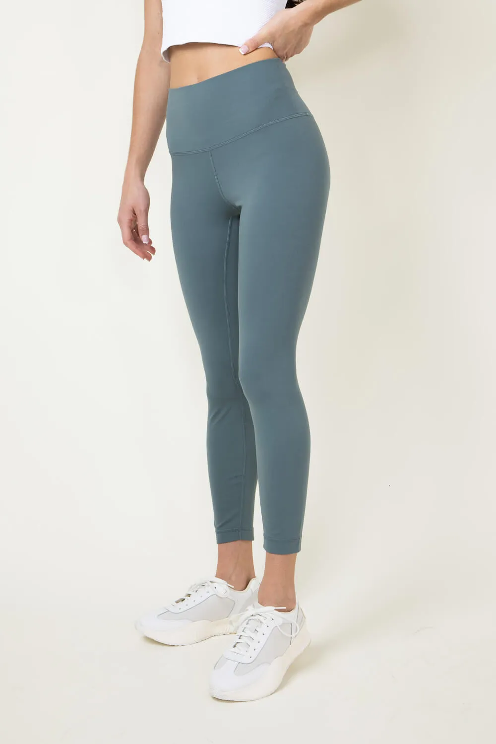 Love Tree Contour Leggings for Women in Green | 6735PH-VERDIGRIS