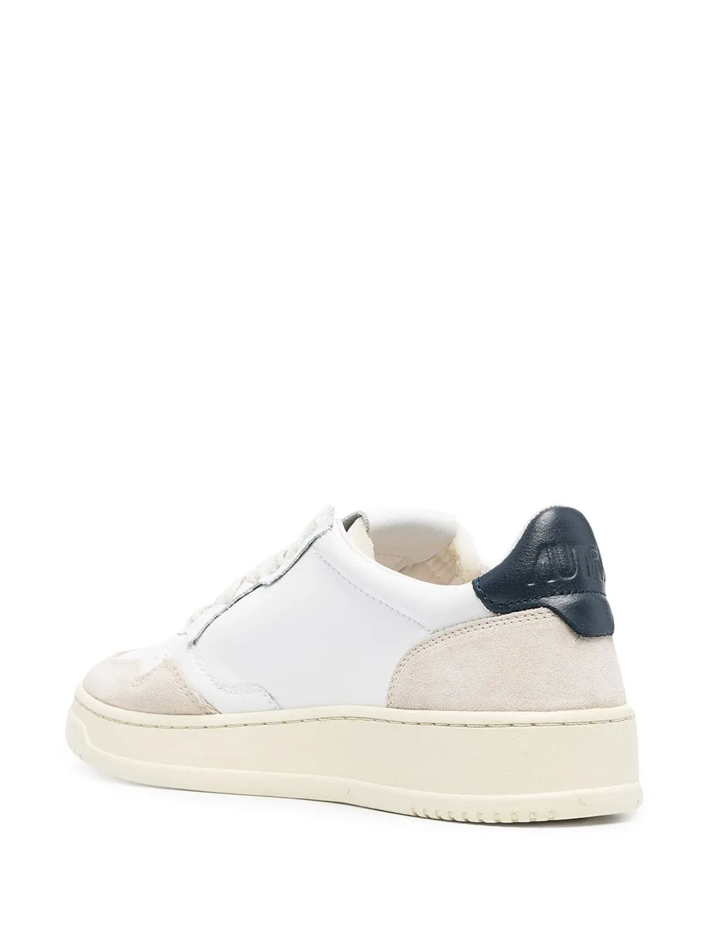Medalist low leather and suede sneakers