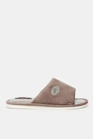 Men Beige Embellished Slipper