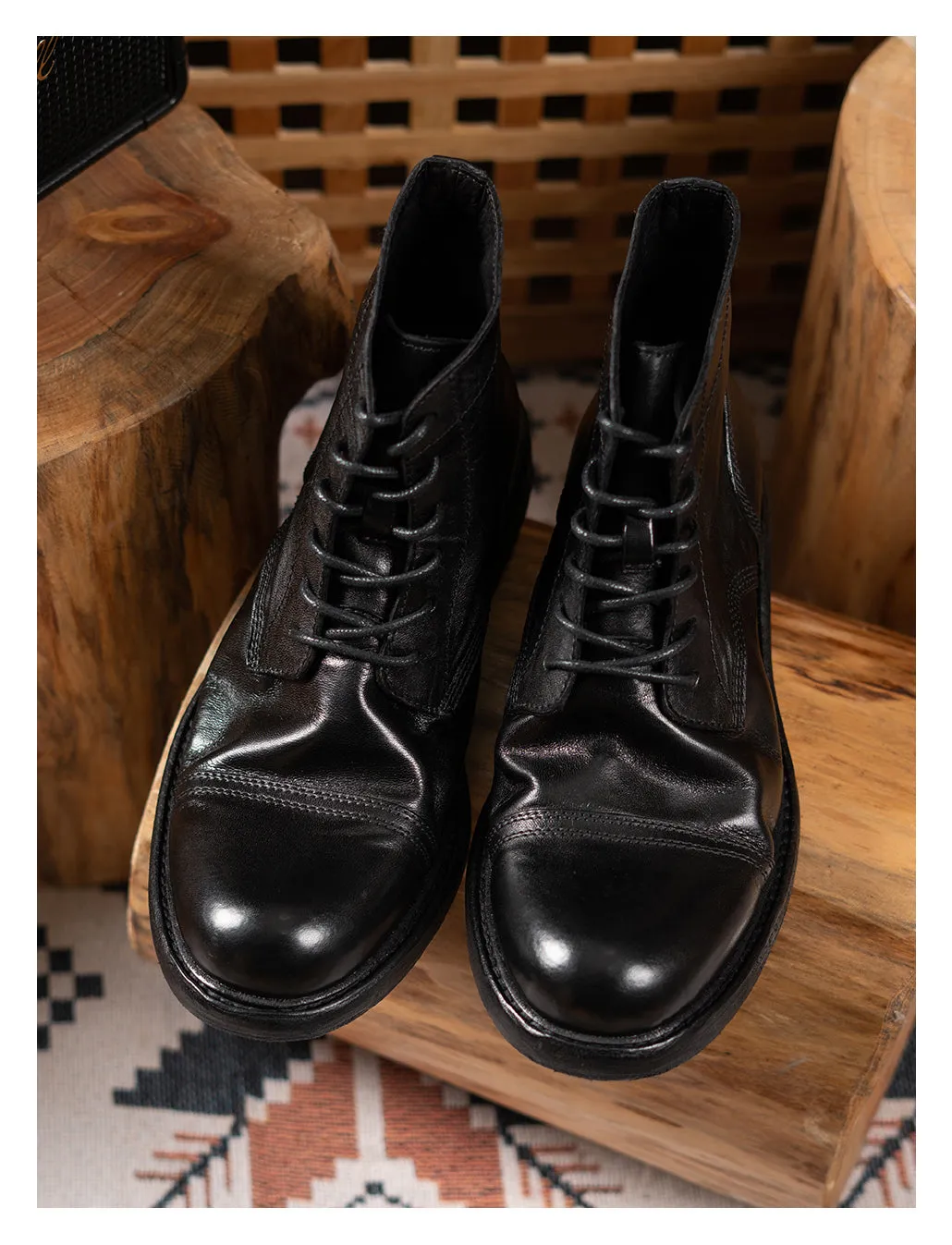 Men's Washed Cap Toe Dress Boots