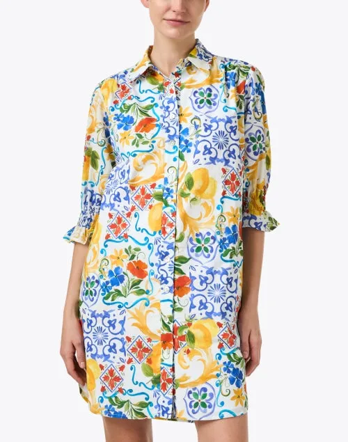 Miller Multi Tile Print Cotton Dress