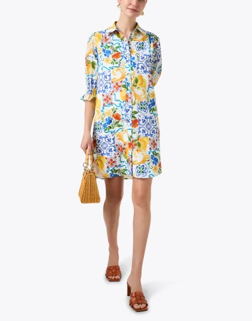 Miller Multi Tile Print Cotton Dress