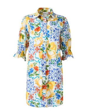 Miller Multi Tile Print Cotton Dress