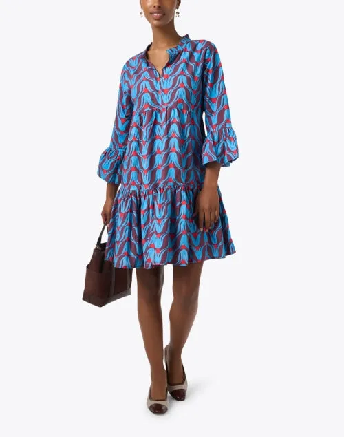 Multi Tulip Print Cotton Dress