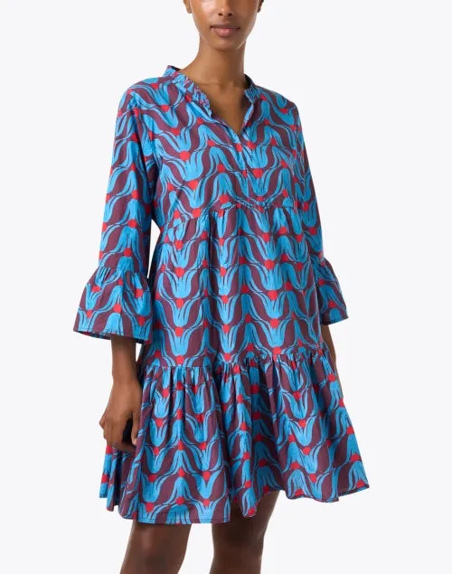 Multi Tulip Print Cotton Dress