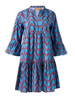 Multi Tulip Print Cotton Dress