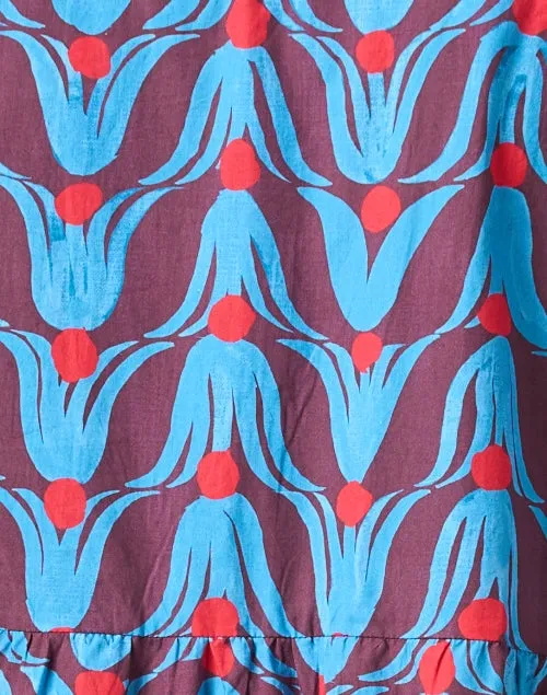 Multi Tulip Print Cotton Dress