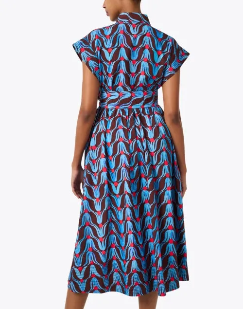 Multi Tulip Print Shirt Dress