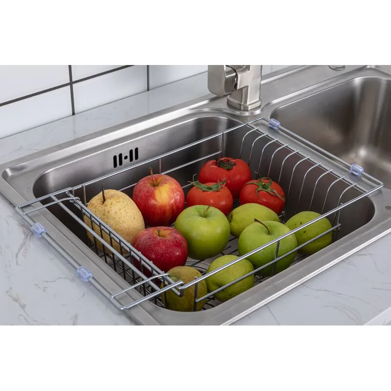 New in box! Wayfair Premiumracks Expandable Over The Sink Dish Rack - 304 Stainless Steel - Durable, includes cutlery rack! Retails $70 