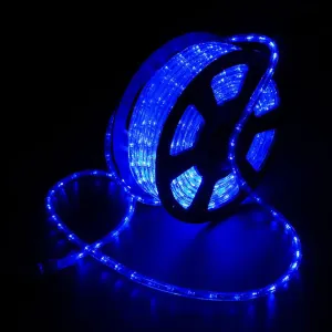 New WONLINE Outdoor 100 ft. 110-Volt Plug-In Blue Color LED Rope Lights Retails $136 