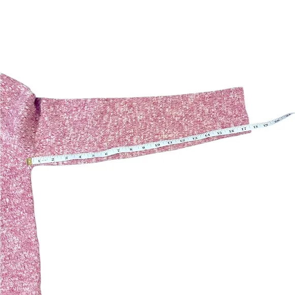 NWT Greylin Claris Cozy Lurex Knit Sweater Collar Ruffle Pink Sparkle Medium