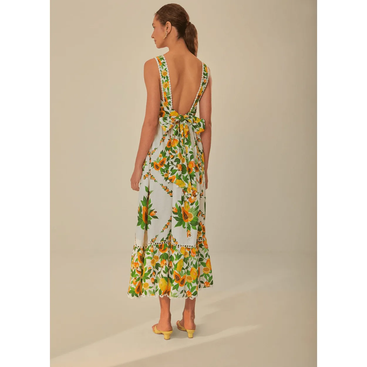 Off-White Papaya Salad Scarf Maxi Dress