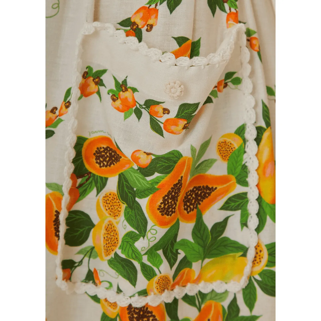 Off-White Papaya Salad Scarf Maxi Dress