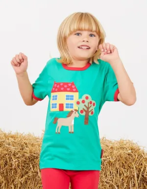 Organic Animal Farm Applique T-Shirt