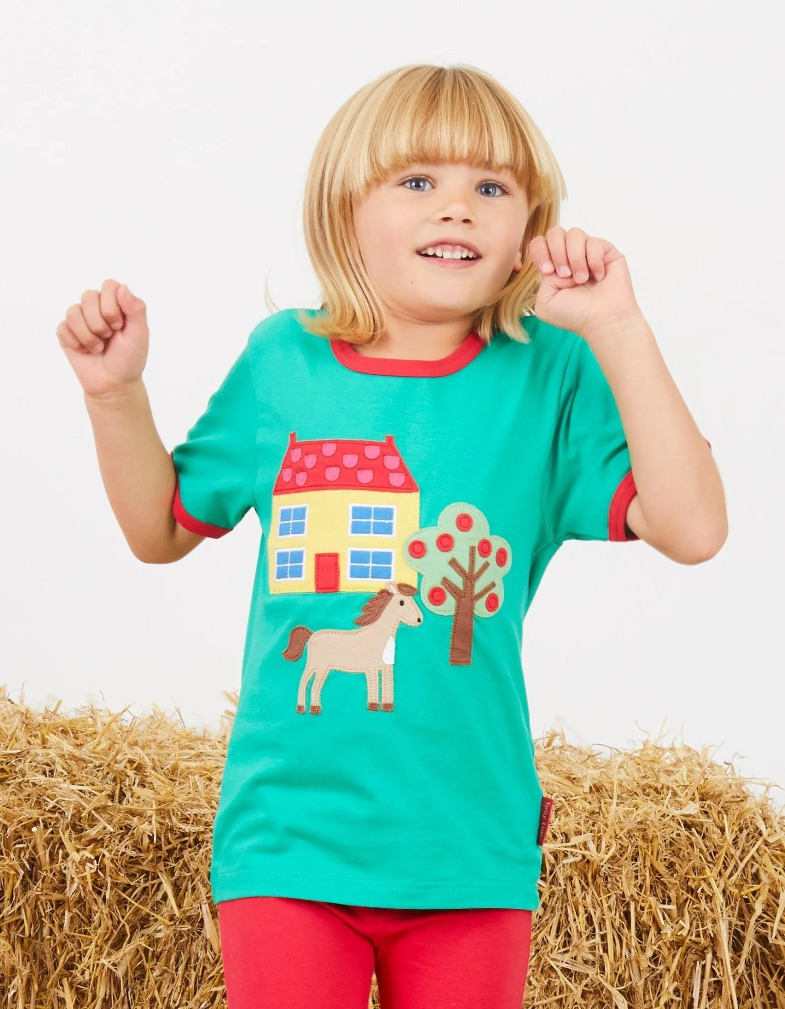Organic Animal Farm Applique T-Shirt
