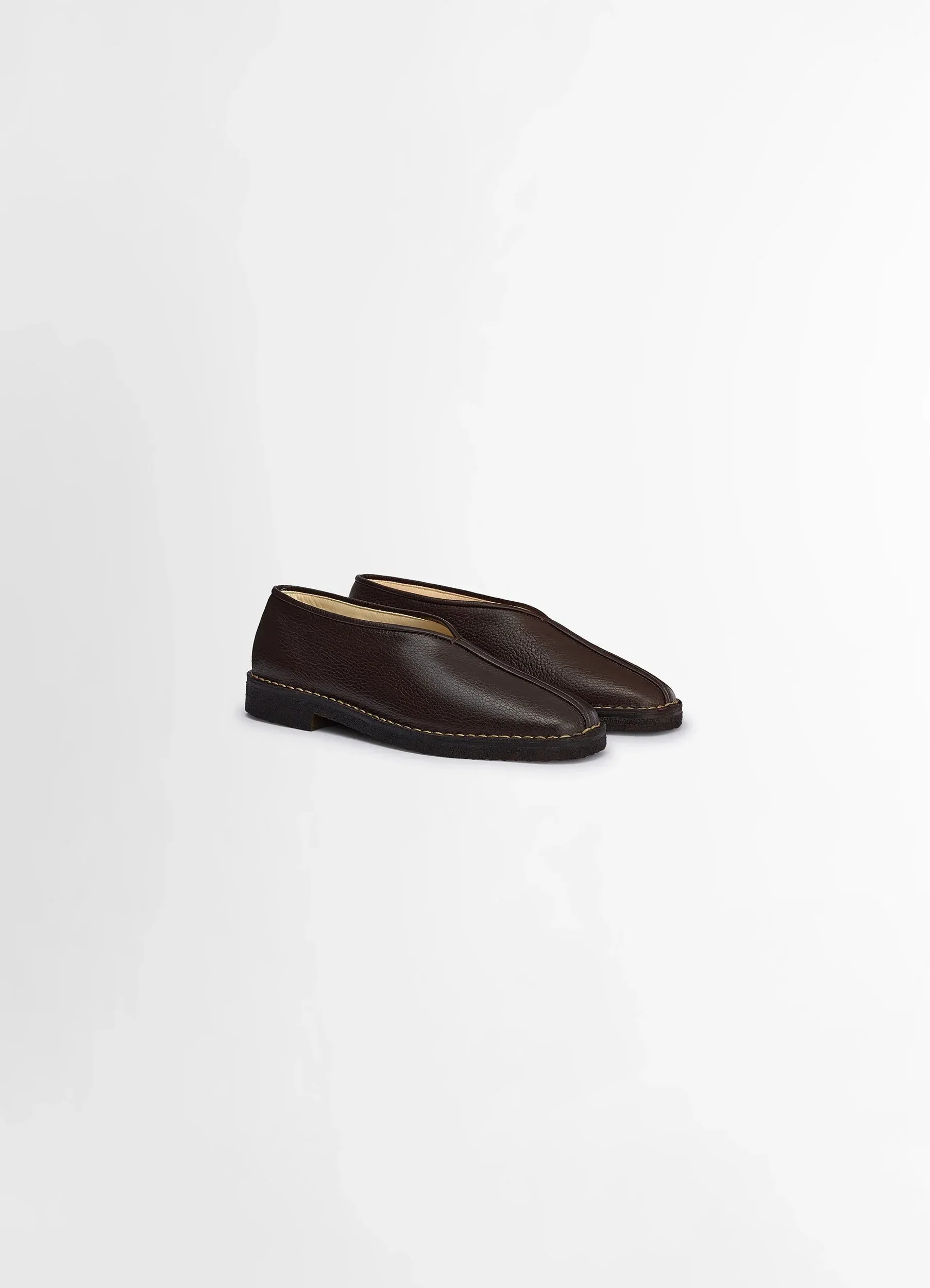 PIPED CREPE SLIPPERS