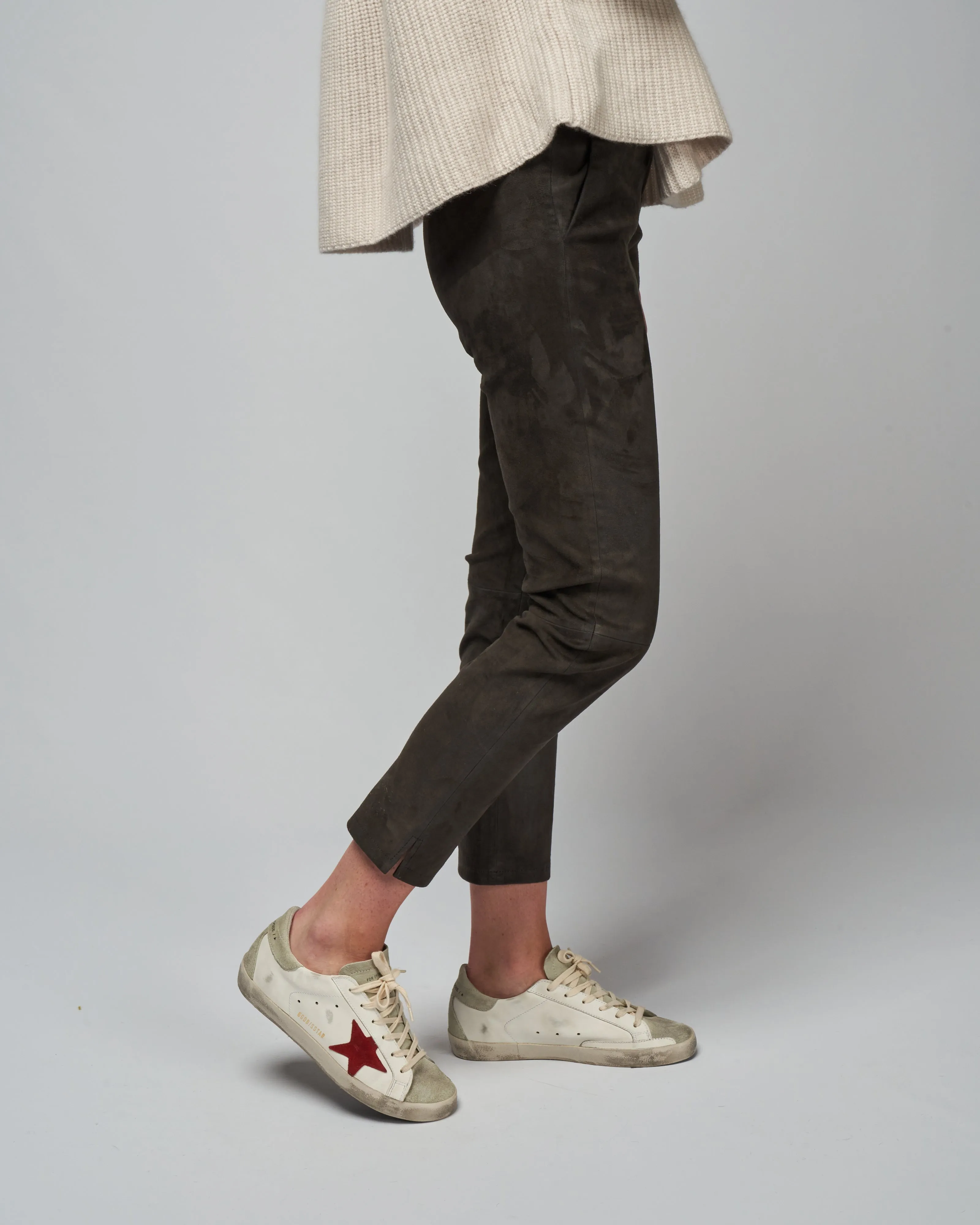 provence stretch suede pant - iron