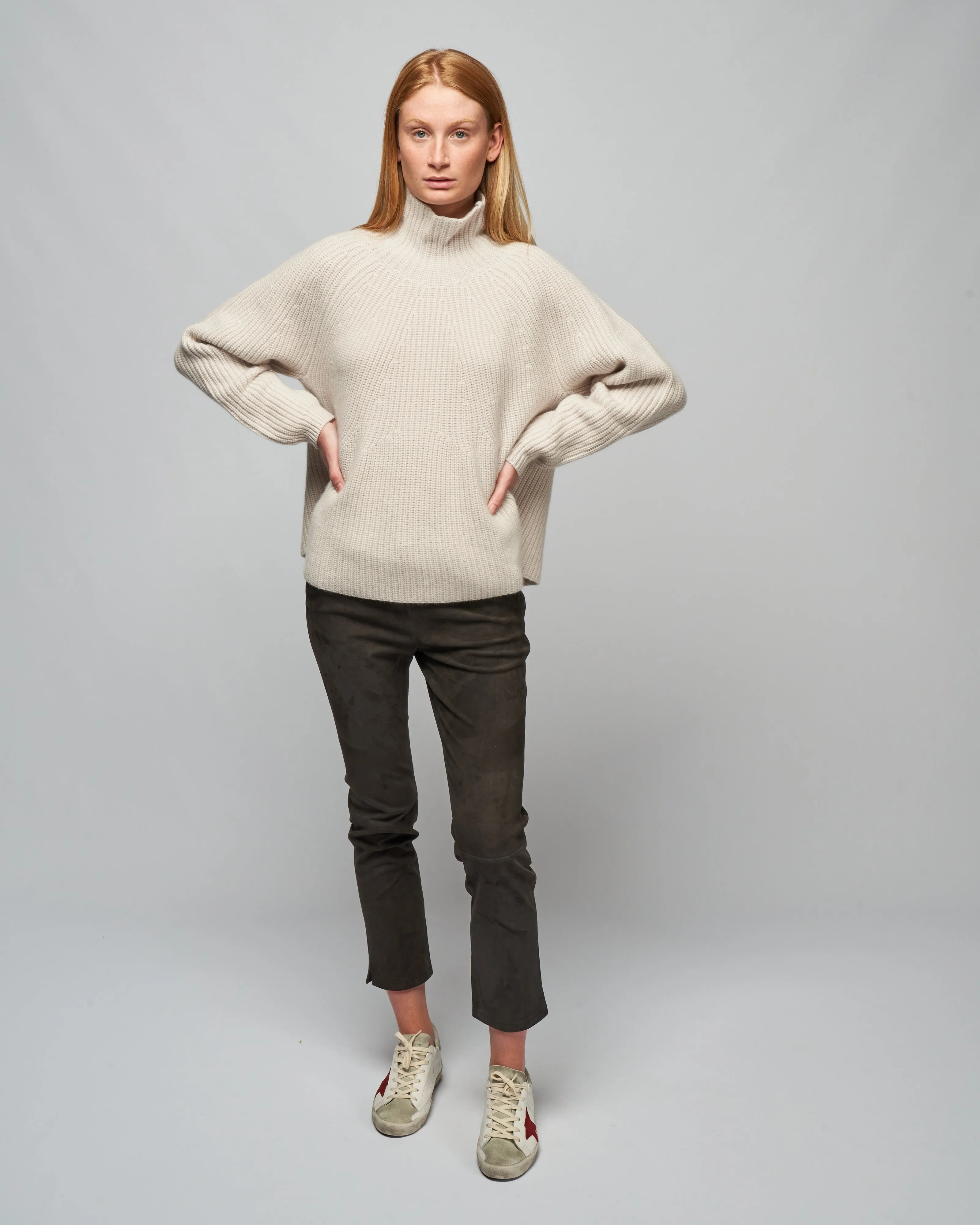 provence stretch suede pant - iron