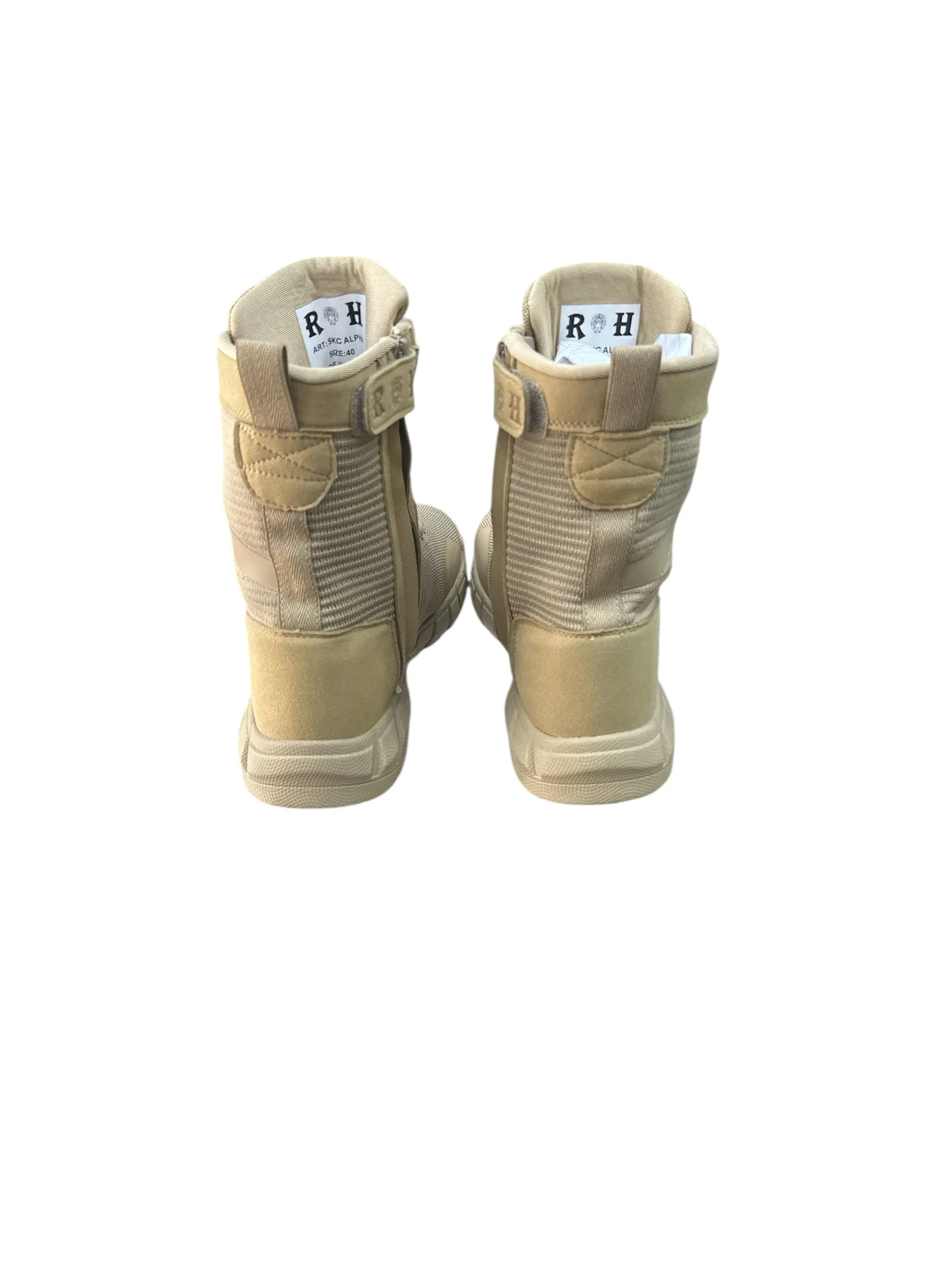 "RH Tactical High-Top Military Boots – Lightweight, Breathable Combat Footwear in Sand Beige"