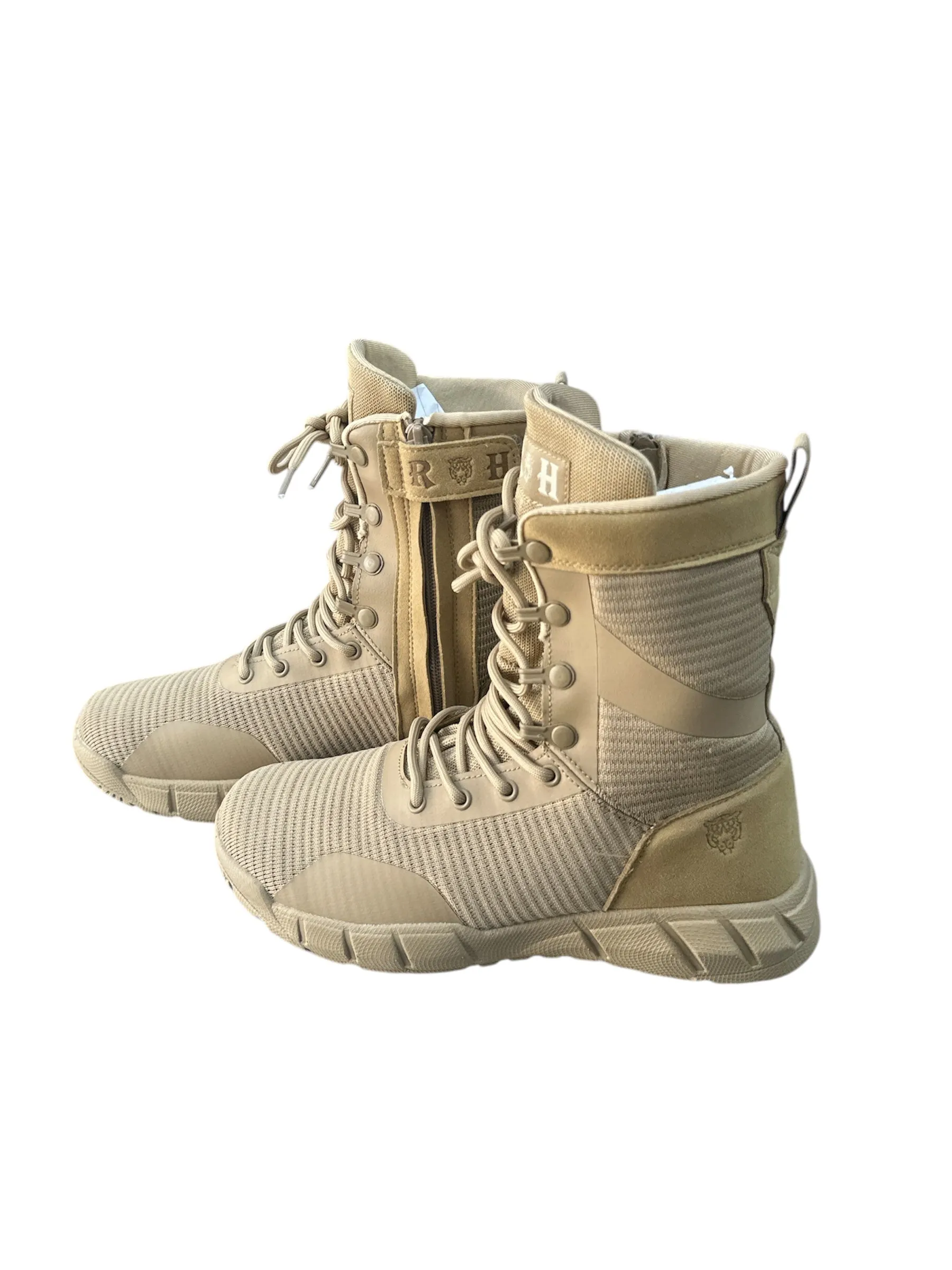 "RH Tactical High-Top Military Boots – Lightweight, Breathable Combat Footwear in Sand Beige"