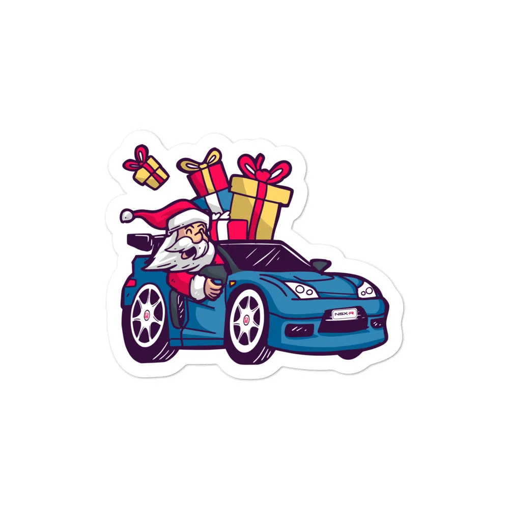 Santa Driving NSX - Bubble-free stickers