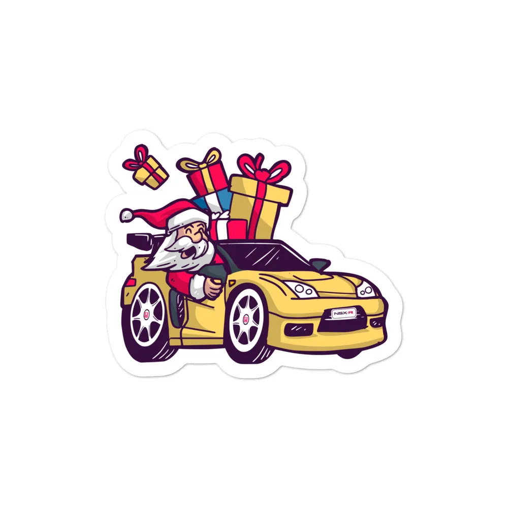 Santa Driving NSX - Bubble-free stickers