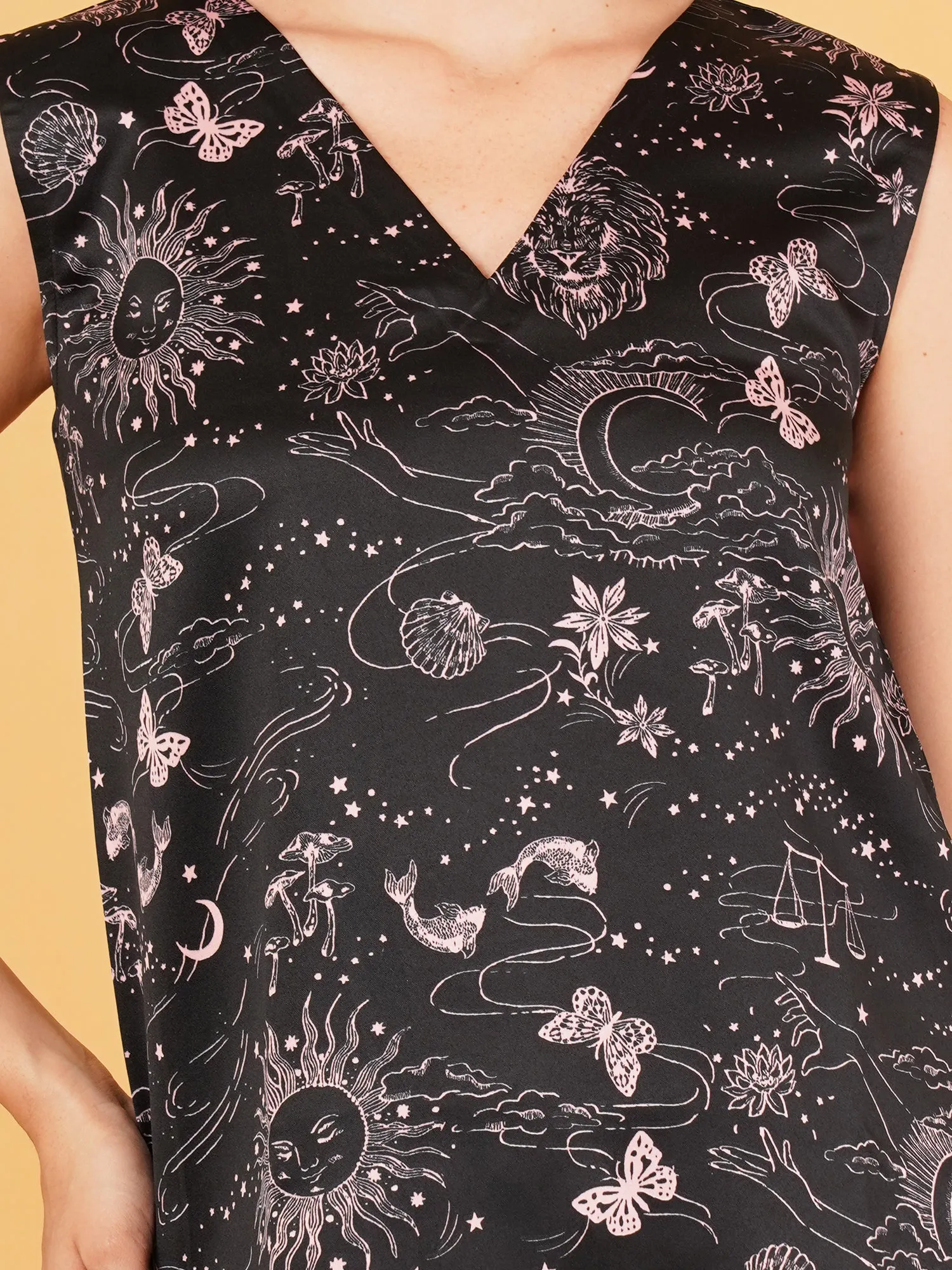 satin short Kurti