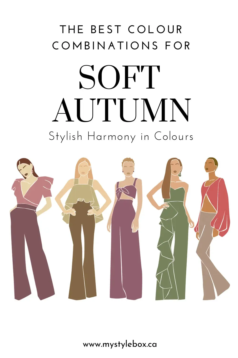 Soft Autumn Season Digital Color Palette and Color Combinations Bundle