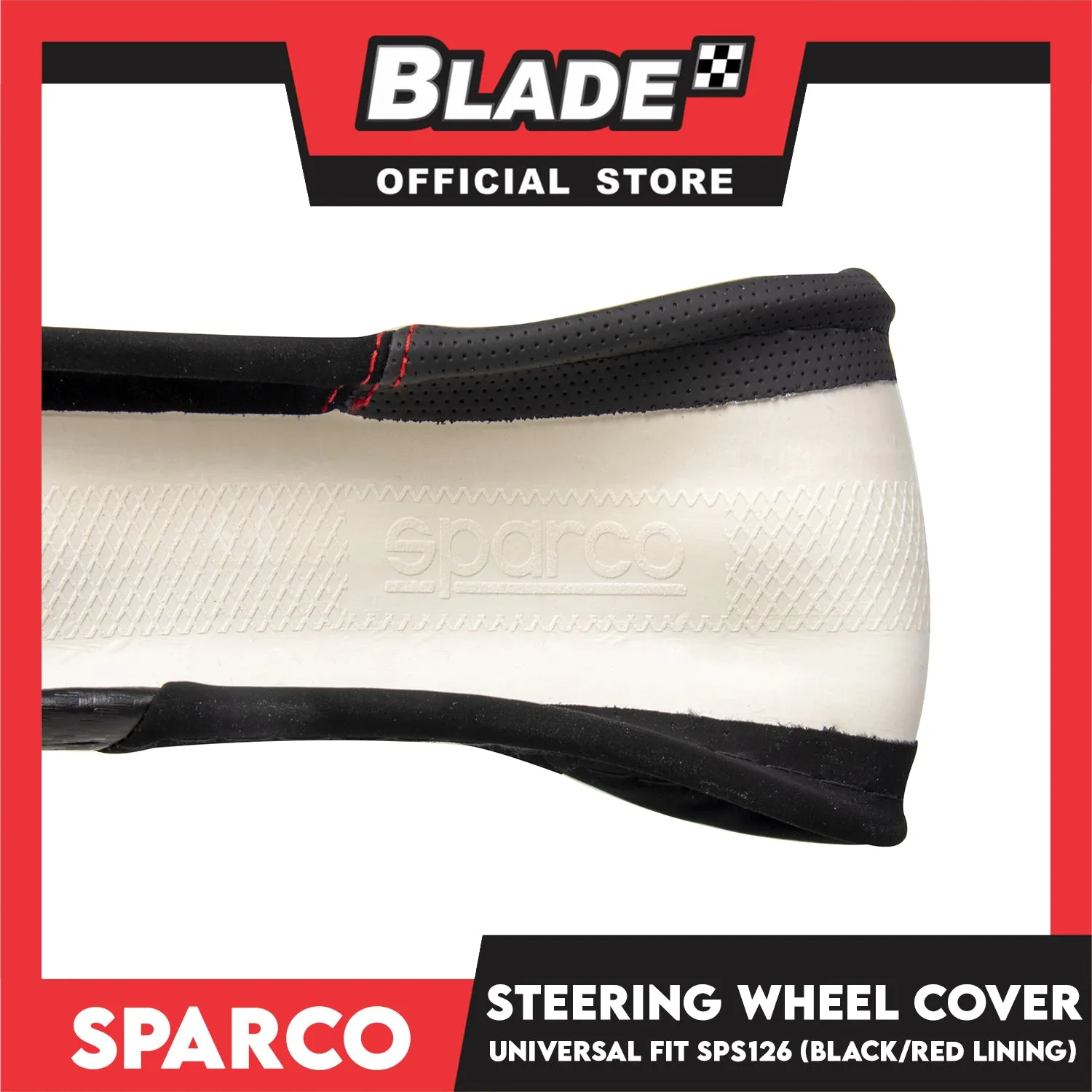 Sparco Corsa Steering Wheel Cover SPS126 (Black With Red)