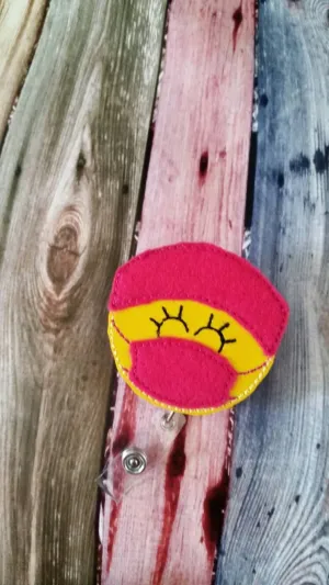 Surgeon Badge Reel - Retractable Badge Reel - Made with Vinyl and Felt and Embroidered - Durable - Uniform