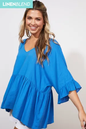 Tanna Relax Top - Cobalt