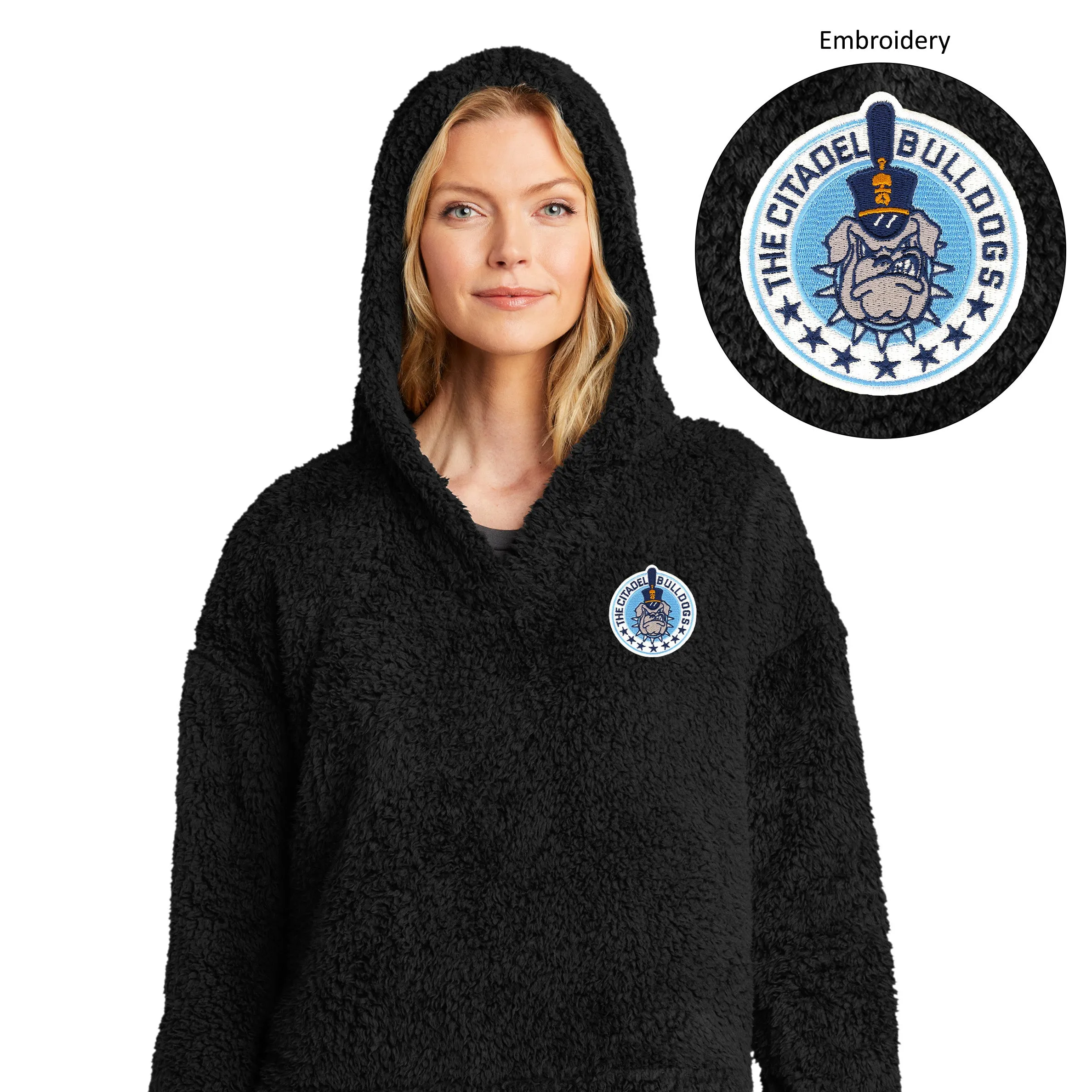 The Citadel, Bulldogs, Spike, Ladies Cozy Fleece Embroidered Hoodie