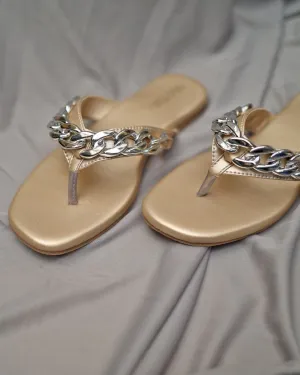 Thick Chain Slip On (Gold) - Sample