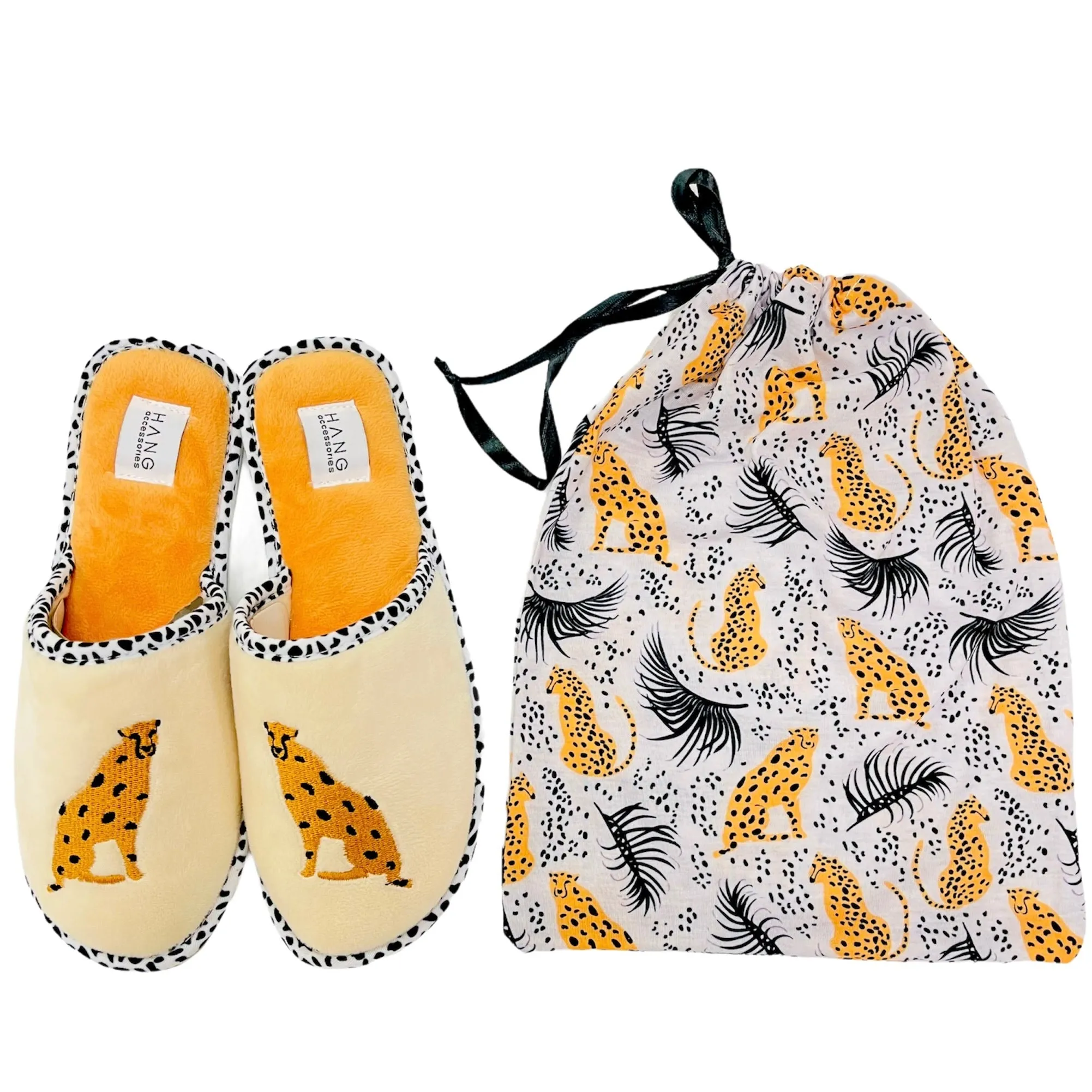 Travel Slippers - Cheetah