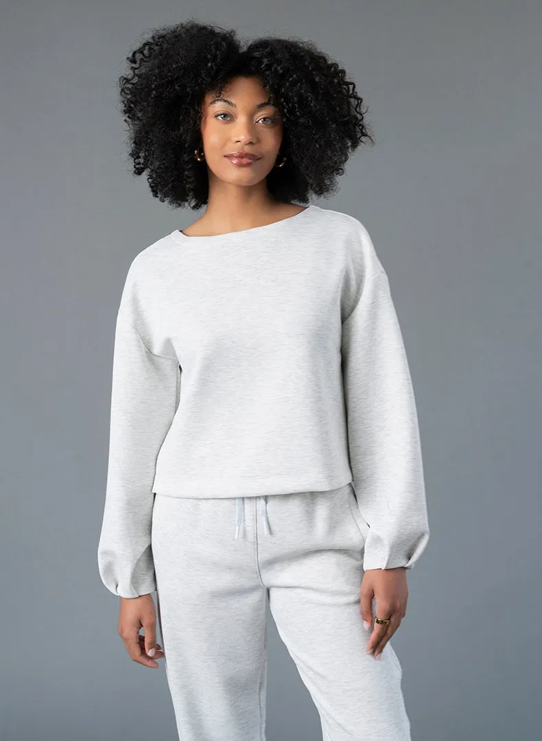 Ultraluxe Pleat Cuff Pullover