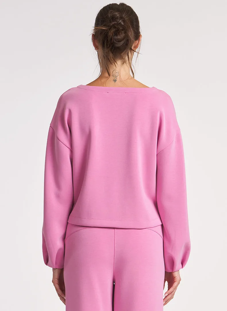 Ultraluxe Pleat Cuff Pullover