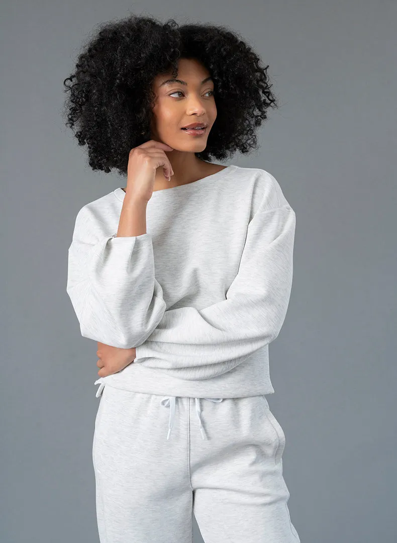 Ultraluxe Pleat Cuff Pullover