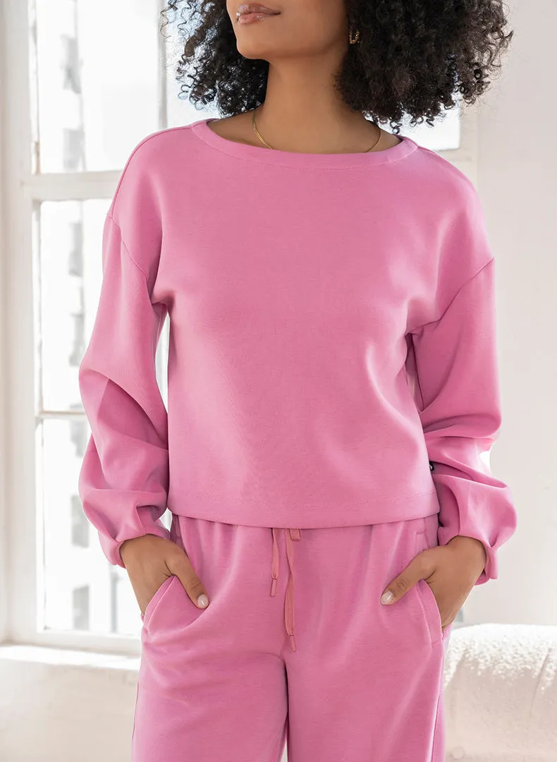 Ultraluxe Pleat Cuff Pullover