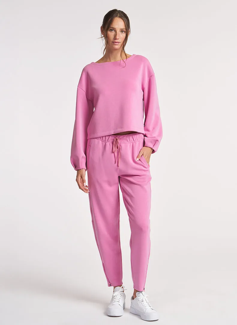 Ultraluxe Pleat Cuff Pullover
