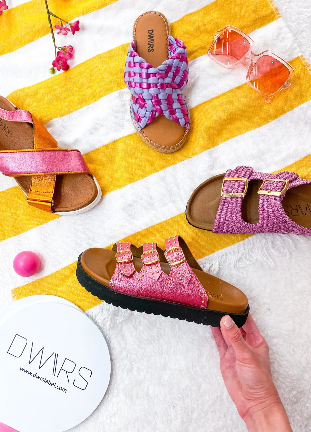 VALENCIA leer - Slippers | Pink / Lila