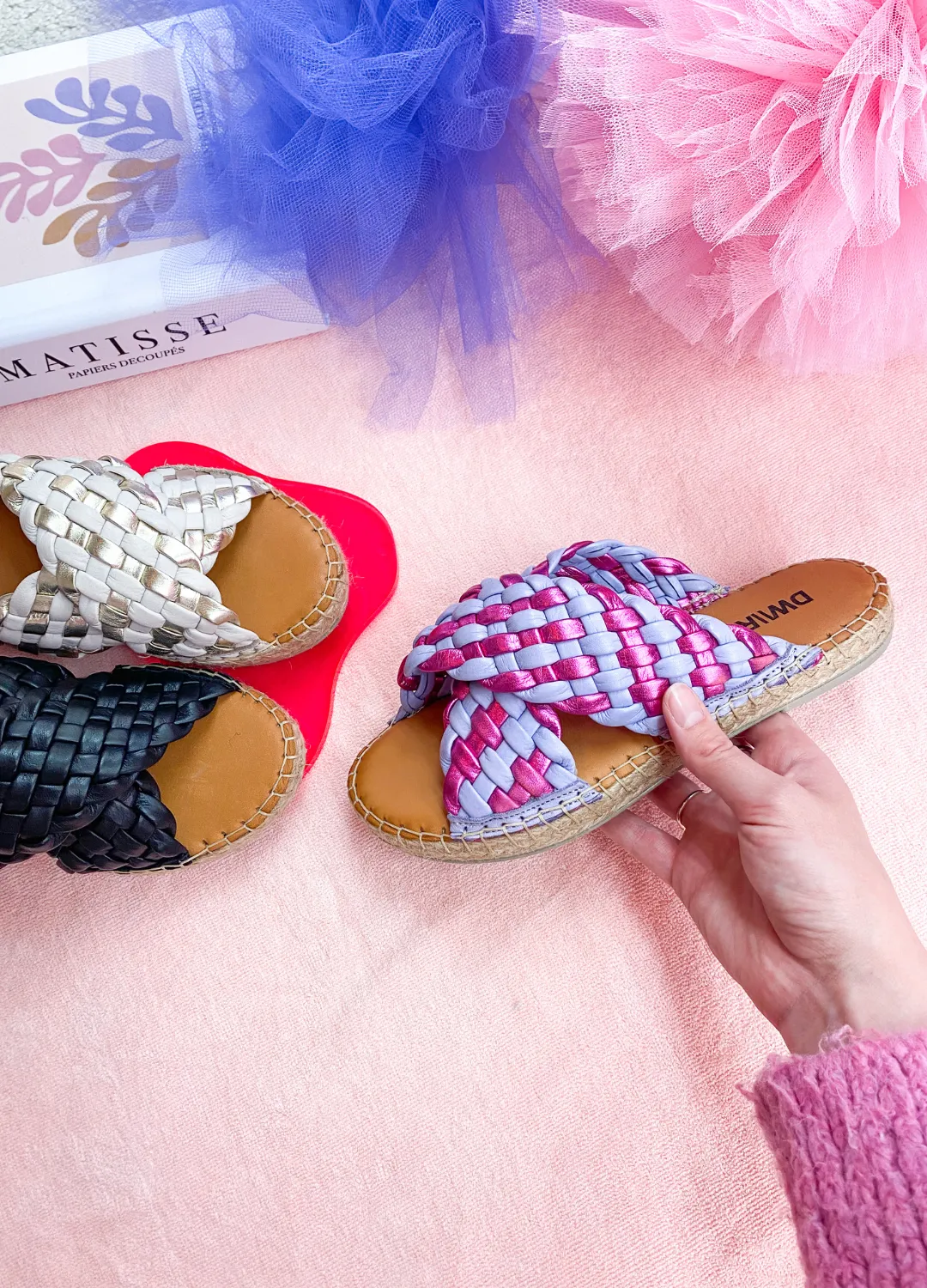 VALENCIA leer - Slippers | Pink / Lila