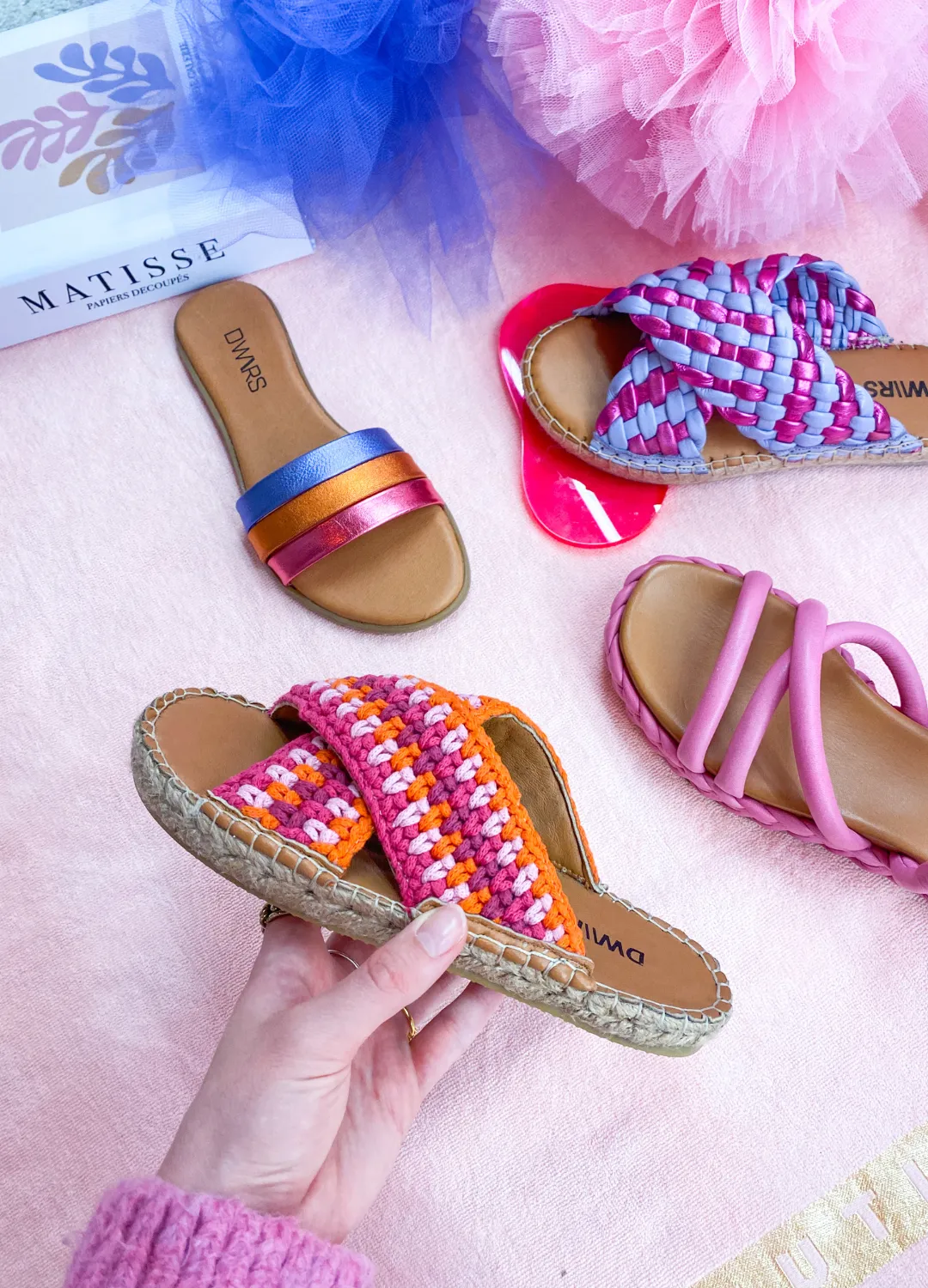 VALENCIA leer - Slippers | Pink / Lila