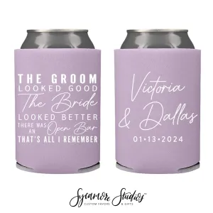 Wedding Can Cooler #160R - The Groom The Bride