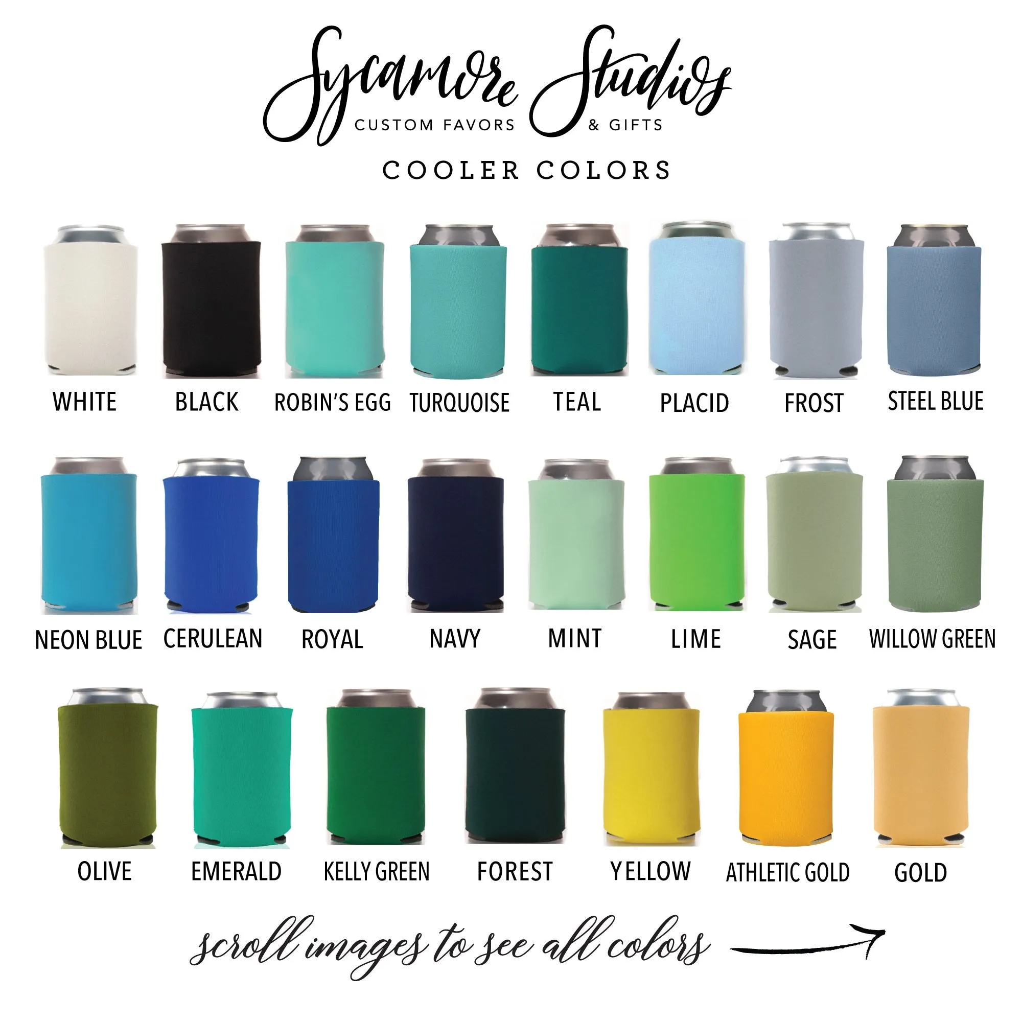 Wedding Can Cooler #227R - Custom Venue Illustration