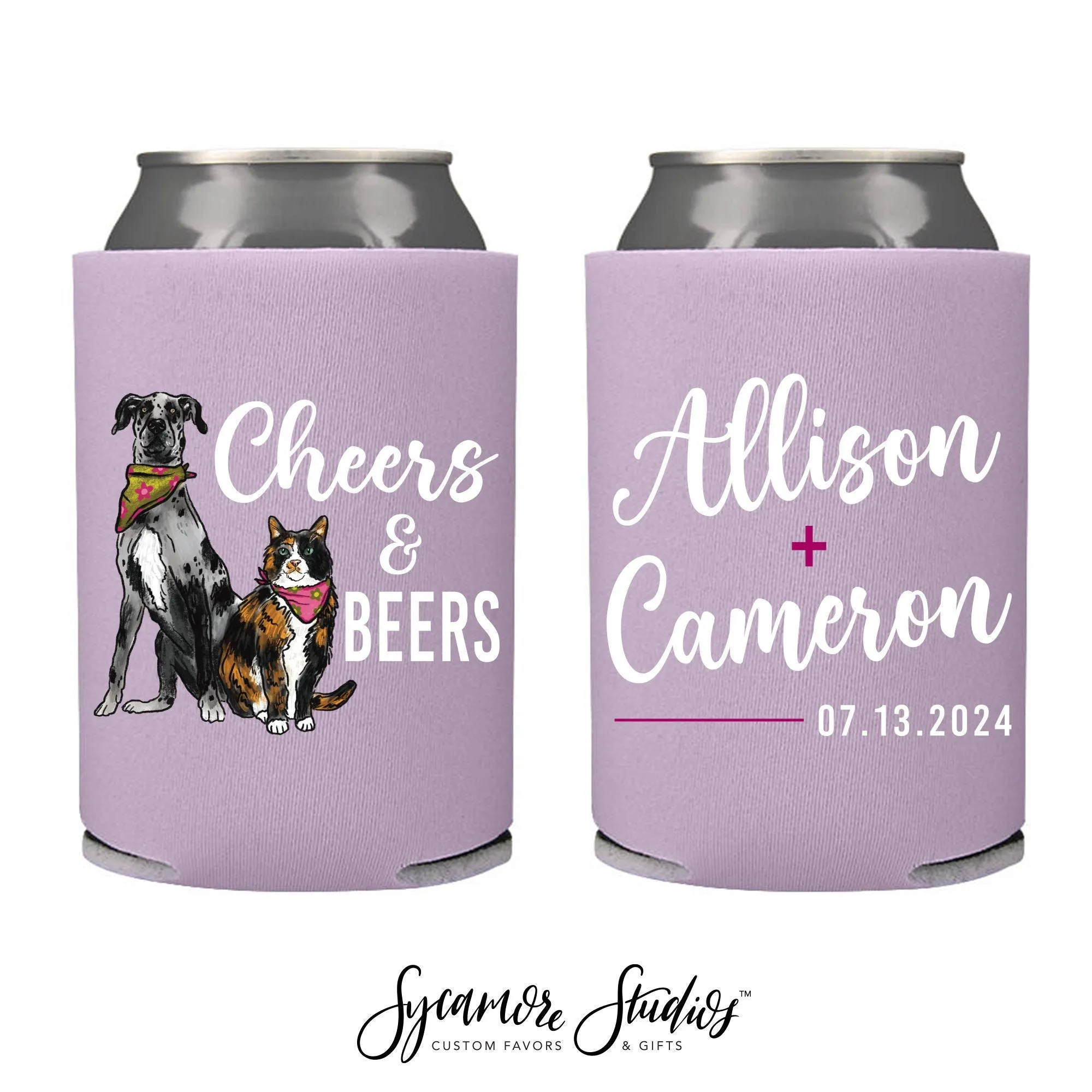 Wedding Can Cooler #36FR - Full Color