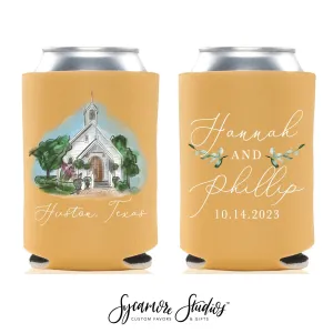 Wedding Can Cooler #9FR - Full Color