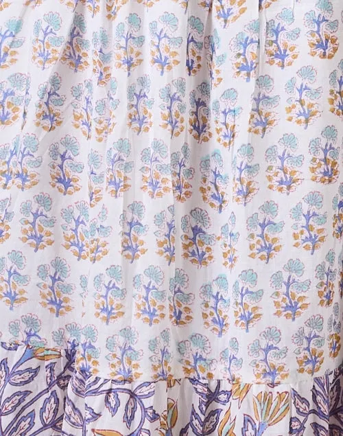 White Multi Print Dress
