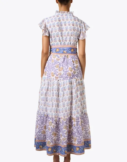 White Multi Print Dress